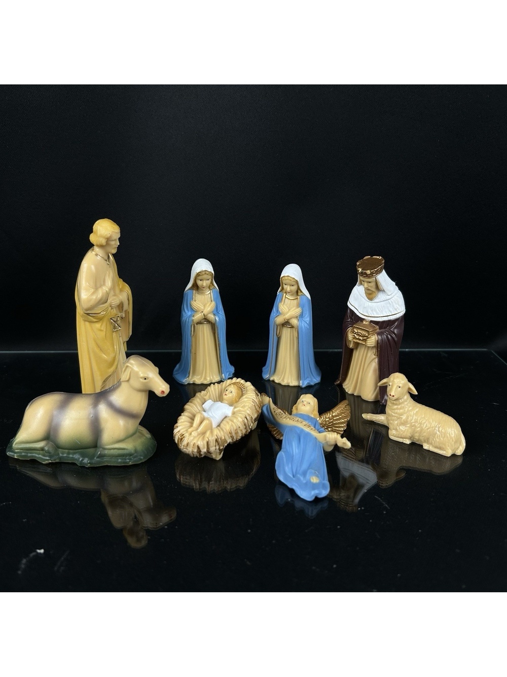Vintage Nativity Set Pieces Celluloid Plastic **Incomplete**